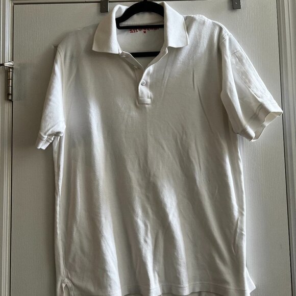 Men's 5.11 Tactical Series White Short Sleeve Polo Shirt. Size M - Picture 1 of 5